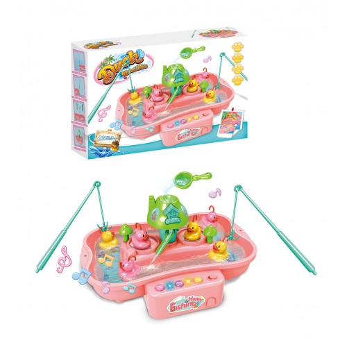 Electric Rotating Go Fishing Toy With Water Battery Operated Children Spin Electric Fishing Toy