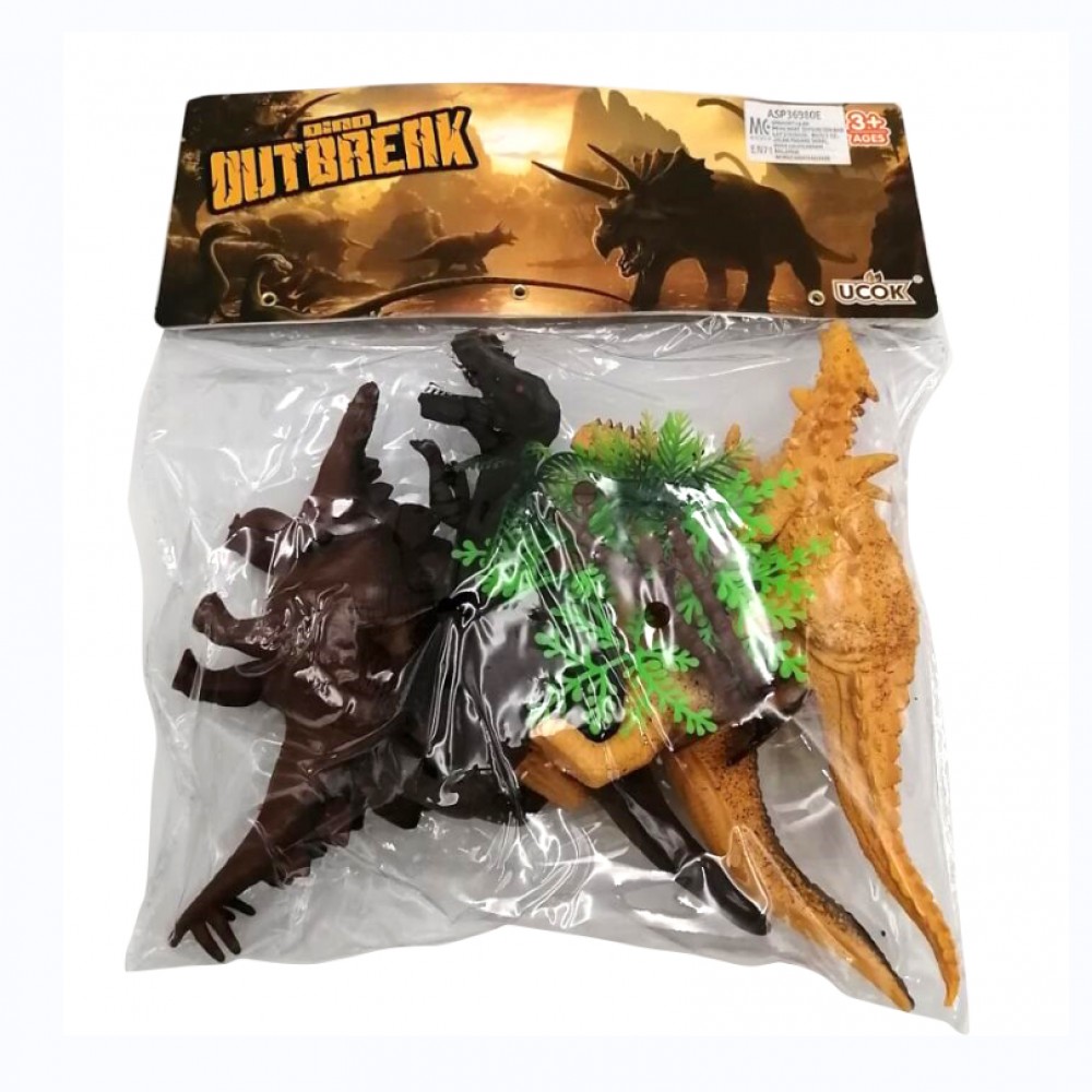 Dino Outbreak Life Dinosaur Models Figures Set