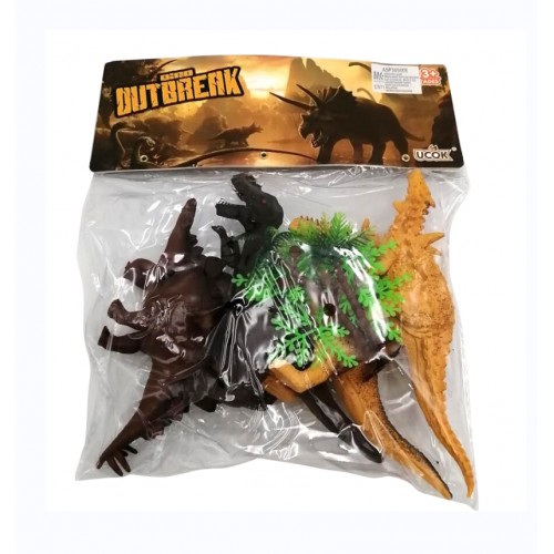 Dino Outbreak Life Dinosaur Models Figures Set