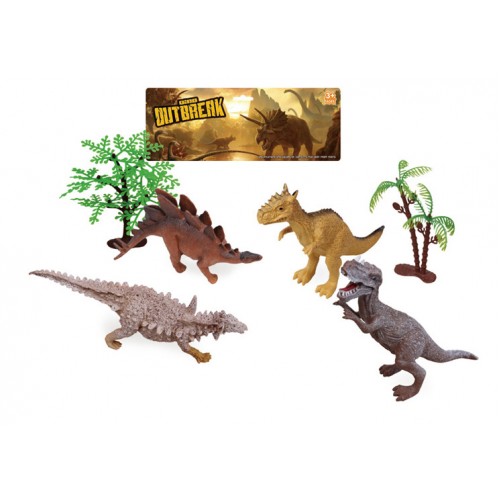 Dino Outbreak Life Dinosaur Models Figures Set