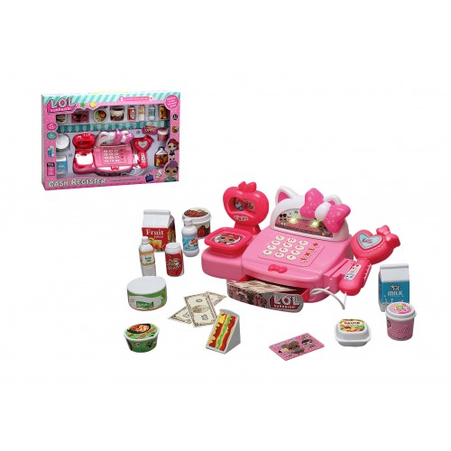 Pretend Play Pink Calculator Minnie Cash Register Toy with Realistic Cashier Functions and Accessories